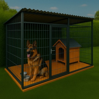 KOJEC DLA PSA WYBIEG SIATKA PANELOWA 200cm x 200 cm