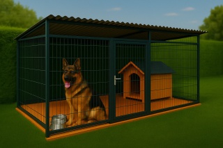KOJEC DLA PSA WYBIEG SIATKA PANELOWA 400cm x 200 cm