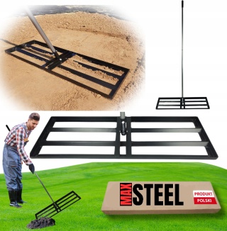 RĘCZNY NIWELATOR TERENU LEVELAWN LEVEL RAKE 120 CM