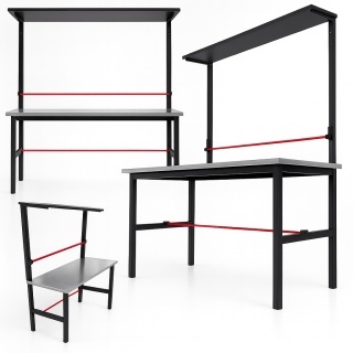 STÓŁ DO PAKOWANIA PACZEK PRZESYŁEK STÓŁ 140X70 + PÓŁKA + BLAT STALOWY