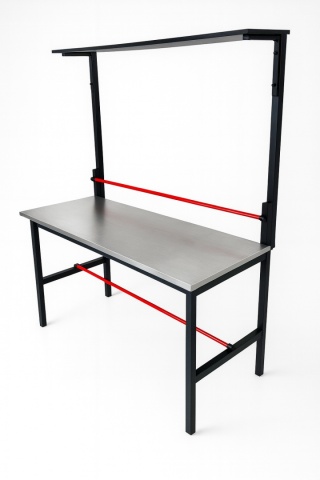 STÓŁ DO PAKOWANIA PACZEK PRZESYŁEK STÓŁ 140X70 + PÓŁKA + BLAT STALOWY